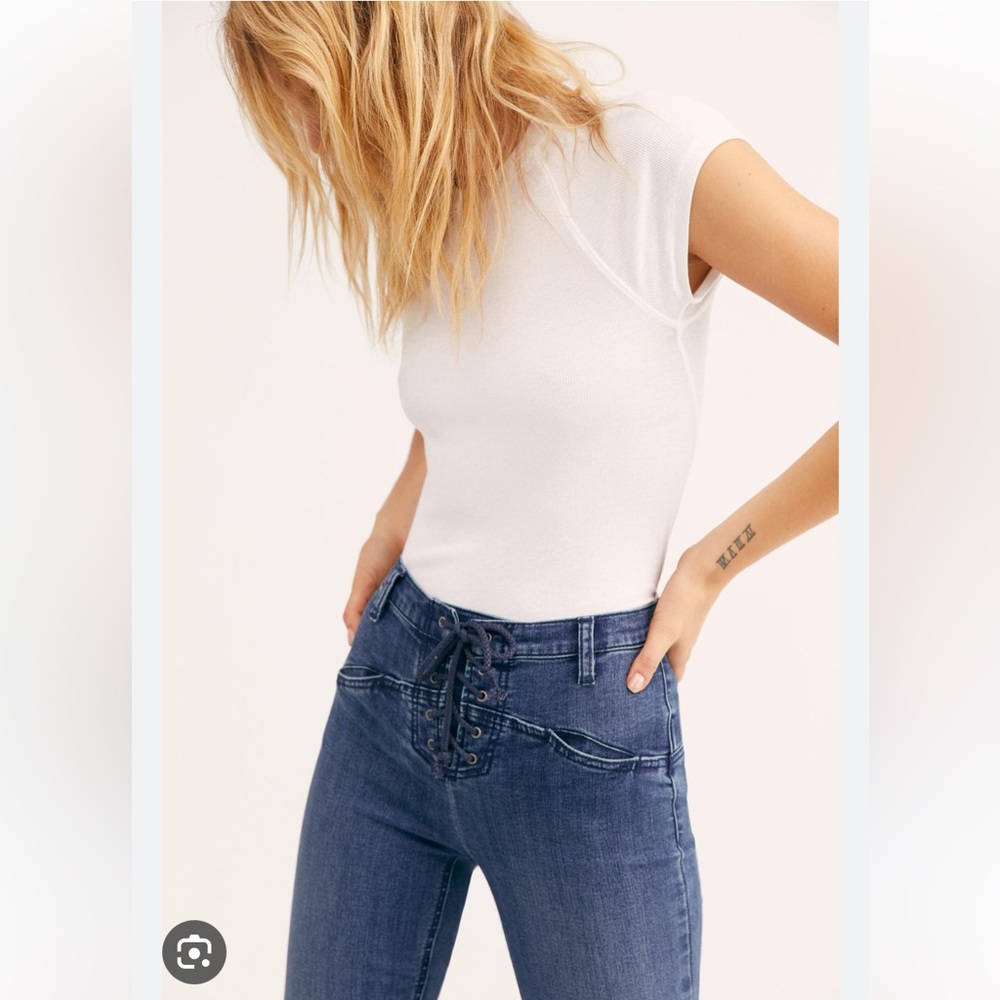 Free people eva lace up jean